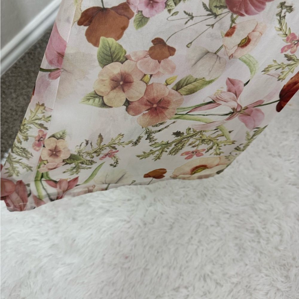 Floral V-Neck Wide Leg Jumpsuit Boho Spring Wedding Guest - Picture 4 of 11